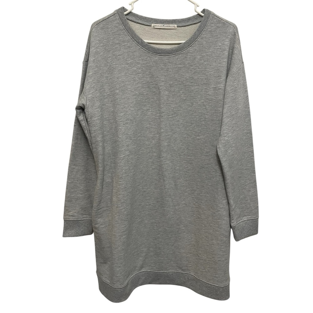 Peruvian connection sweatshirt long sleeve dress grey